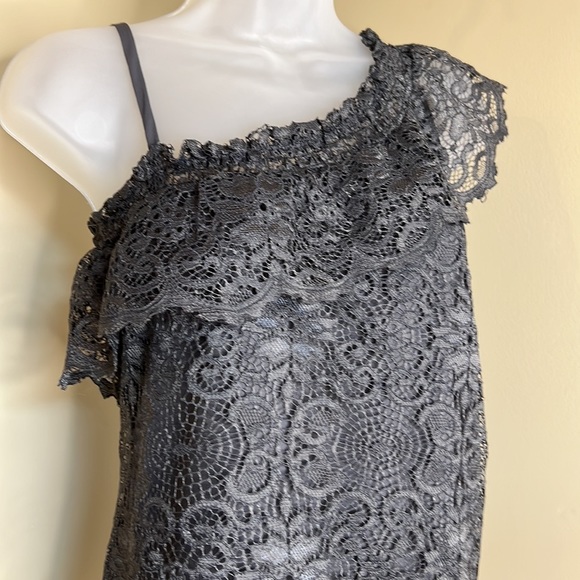 Maurices One Shoulder Lace Overlayed Top Size Small - Picture 2 of 11